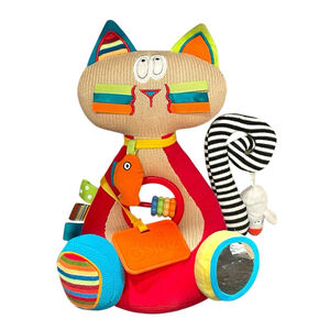 Dolce Large Siamese Cat Baby Learning Toy Sensory Interactive Tactile Plush 11"